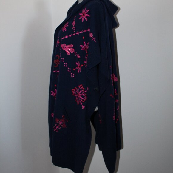NWT Johnny Was Biya JW Workshop The Classic Cape Embroidered Hooded O/S One Size - Picture 5 of 10